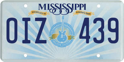MS license plate OIZ439