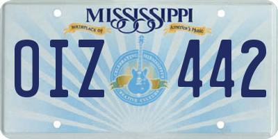 MS license plate OIZ442