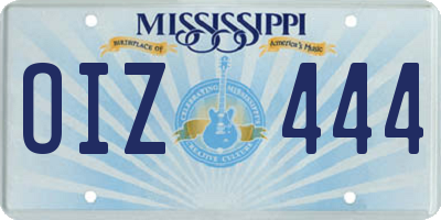 MS license plate OIZ444
