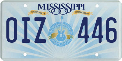 MS license plate OIZ446