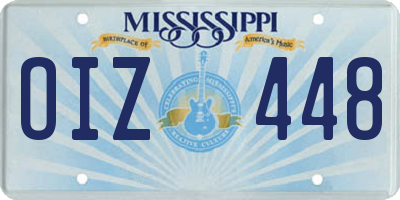 MS license plate OIZ448