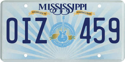 MS license plate OIZ459