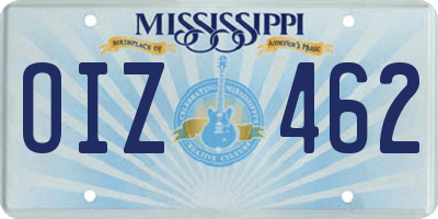 MS license plate OIZ462