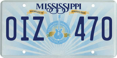 MS license plate OIZ470