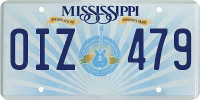 MS license plate OIZ479