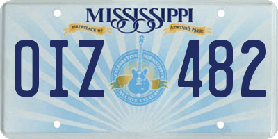 MS license plate OIZ482