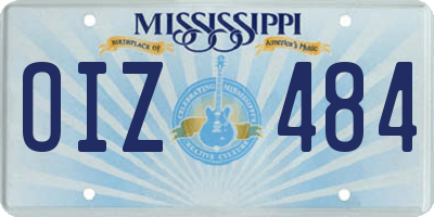 MS license plate OIZ484