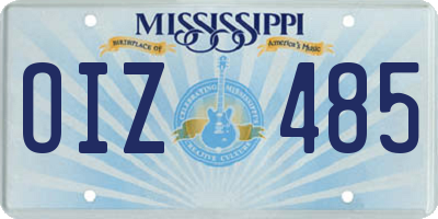 MS license plate OIZ485