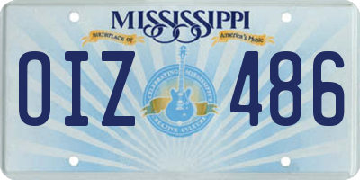 MS license plate OIZ486