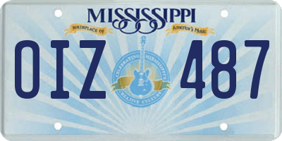 MS license plate OIZ487