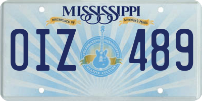 MS license plate OIZ489