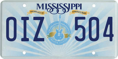MS license plate OIZ504