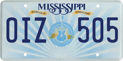 MS license plate OIZ505
