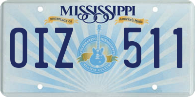MS license plate OIZ511