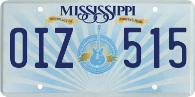 MS license plate OIZ515
