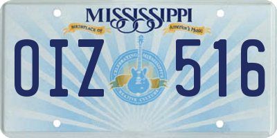 MS license plate OIZ516