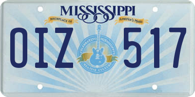 MS license plate OIZ517