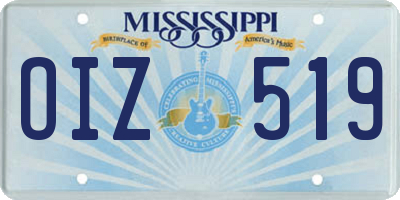 MS license plate OIZ519