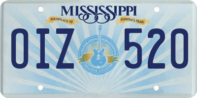 MS license plate OIZ520