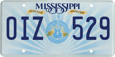 MS license plate OIZ529