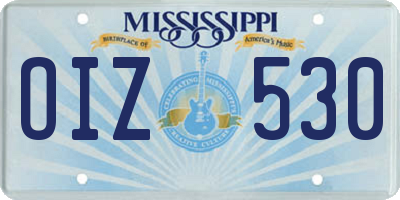 MS license plate OIZ530