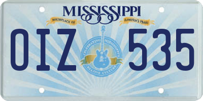 MS license plate OIZ535
