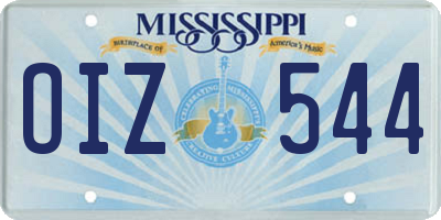 MS license plate OIZ544