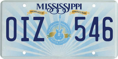 MS license plate OIZ546