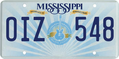 MS license plate OIZ548