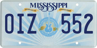MS license plate OIZ552
