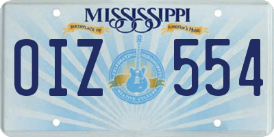 MS license plate OIZ554