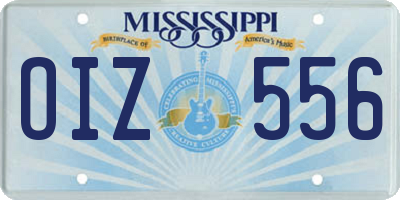 MS license plate OIZ556