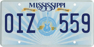 MS license plate OIZ559