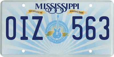 MS license plate OIZ563