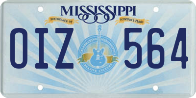 MS license plate OIZ564