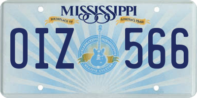 MS license plate OIZ566