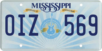 MS license plate OIZ569