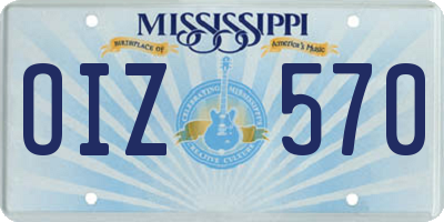 MS license plate OIZ570