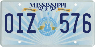 MS license plate OIZ576
