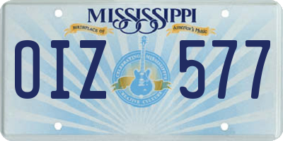 MS license plate OIZ577