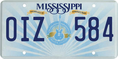MS license plate OIZ584
