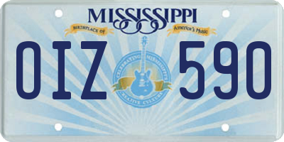MS license plate OIZ590