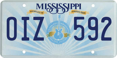 MS license plate OIZ592