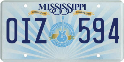 MS license plate OIZ594
