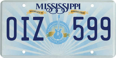 MS license plate OIZ599