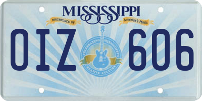 MS license plate OIZ606