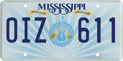 MS license plate OIZ611
