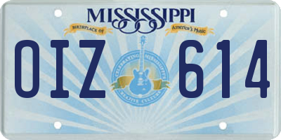 MS license plate OIZ614