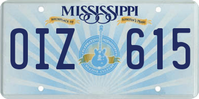 MS license plate OIZ615