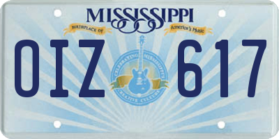 MS license plate OIZ617